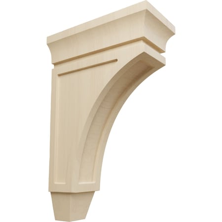 Ekena Millwork 4 1/2"W x 9"D x 14"H Large Lucan Wood Corbel, Rubberwood CORW05X09X14LURW